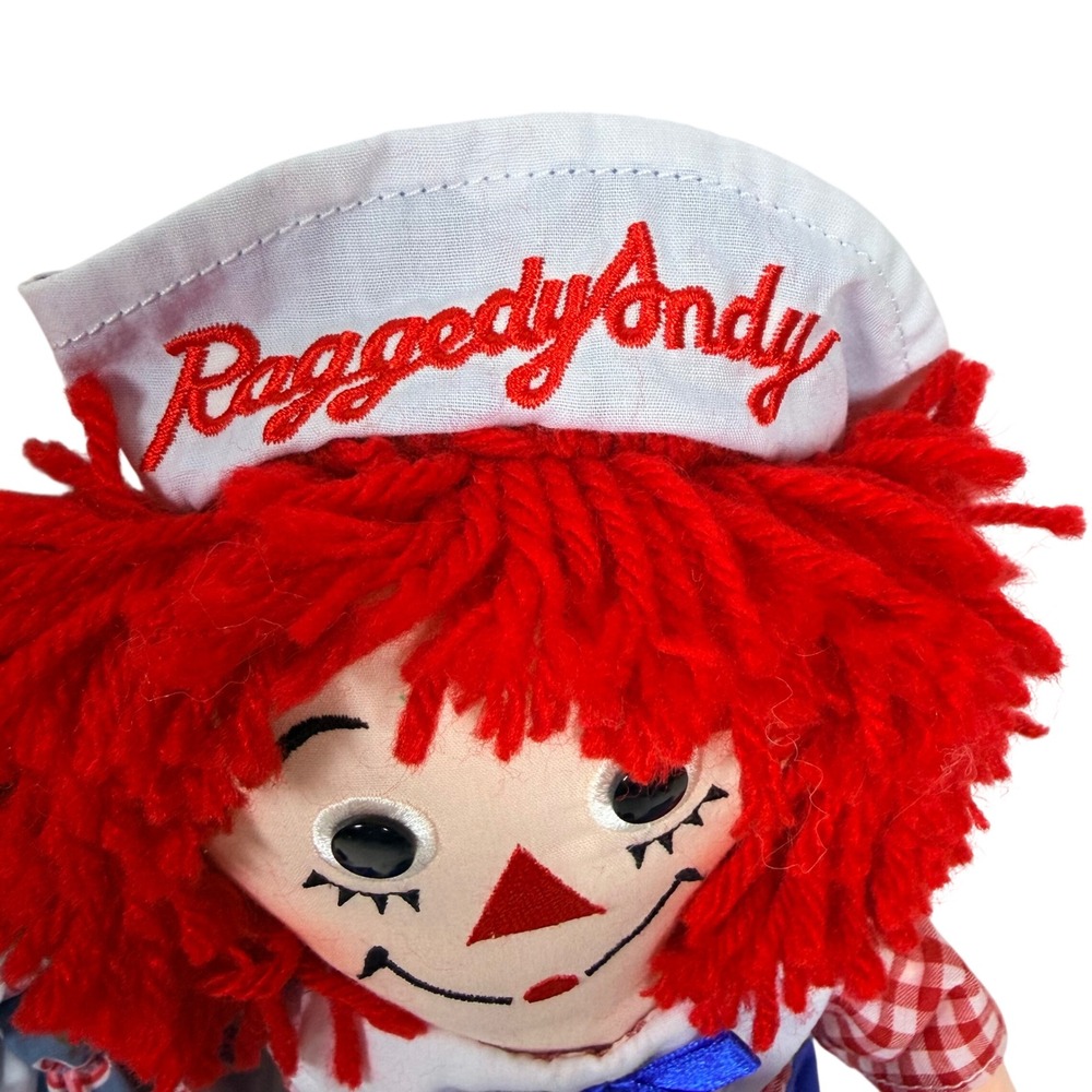 VTG 90s Applause Raggedy Ann Andy Plush Dolls Set Tags Attached Red Yarn Hair - Picture 5 of 14